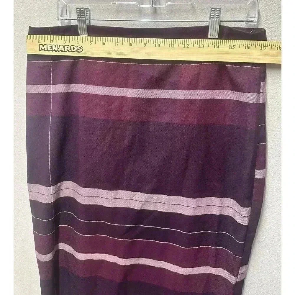 NWT 7th Avenue Design Studio New York & Company Purple Striped Pencil‎ Skirt $59 - Picture 3 of 6